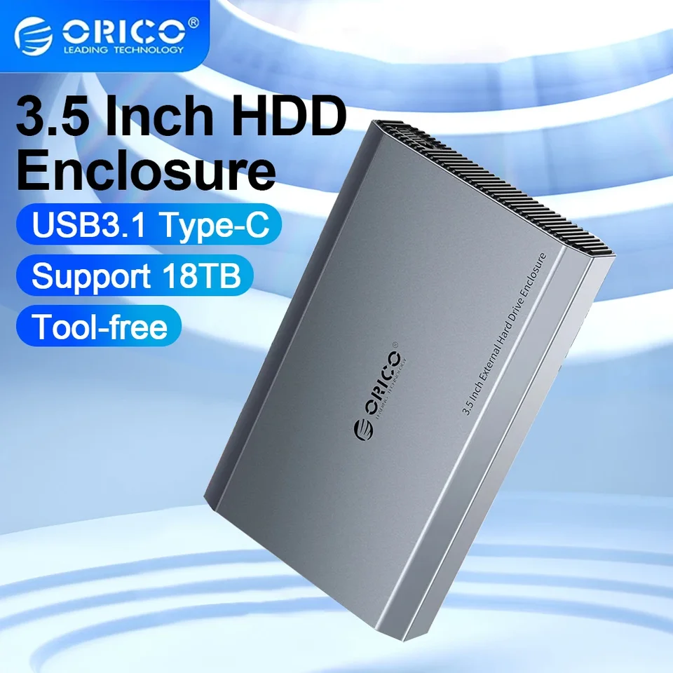 ORICO 6 GBPS 2,5/3,5 palca Kryt pevného disku USB3.1 Typ-C 2.5 3.5 SSD Disk Case HDD Docking Station s 12V napájacím adaptérom