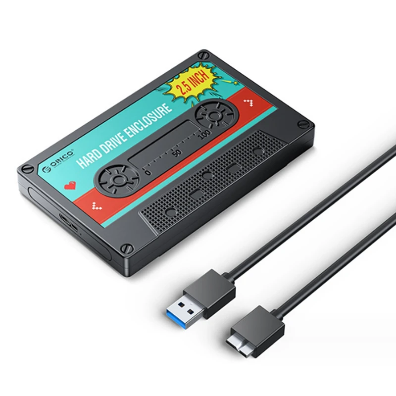 ORICO EXTERNO THO DISK Box BLACK ABS 2,5 palca USB 3.0 SATA 5 GBPS OPRAVA PRE PC NOTEBOBOL Univerzálna páska Puzdro