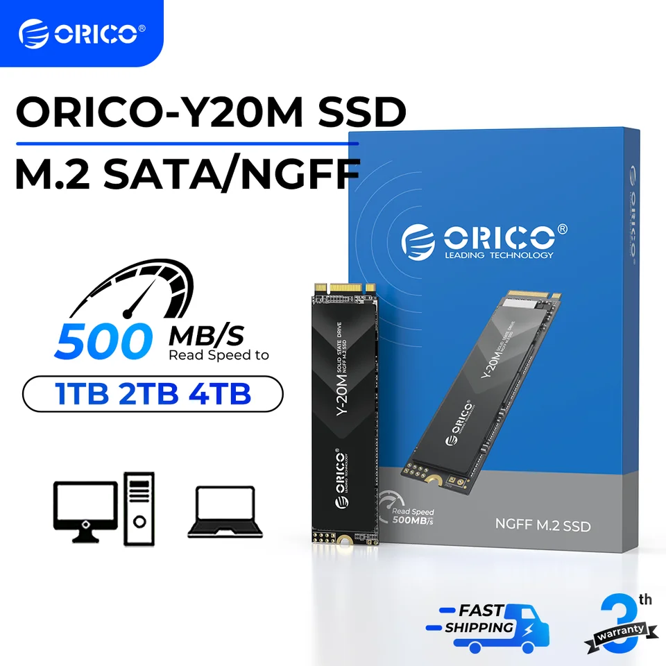 ORICO Y20M M.2 SATA SSD 2280 mm Interný tuhý stav 4TB 2TB 512 GB M.2 NGFF SSD Pevný disk pre úložisko prenosných počítačov