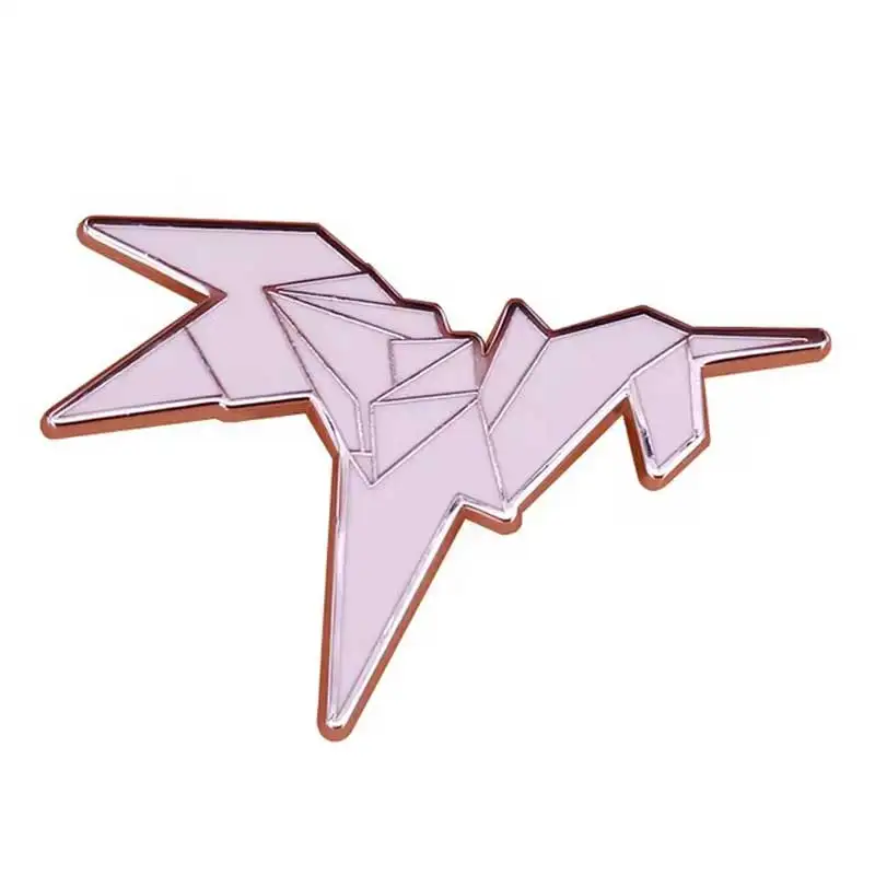 Origami žeriav smalt Pin Zbiera odznak vtipný darček pre kamaráta šperky batohové príslušenstvo klopa brošňa