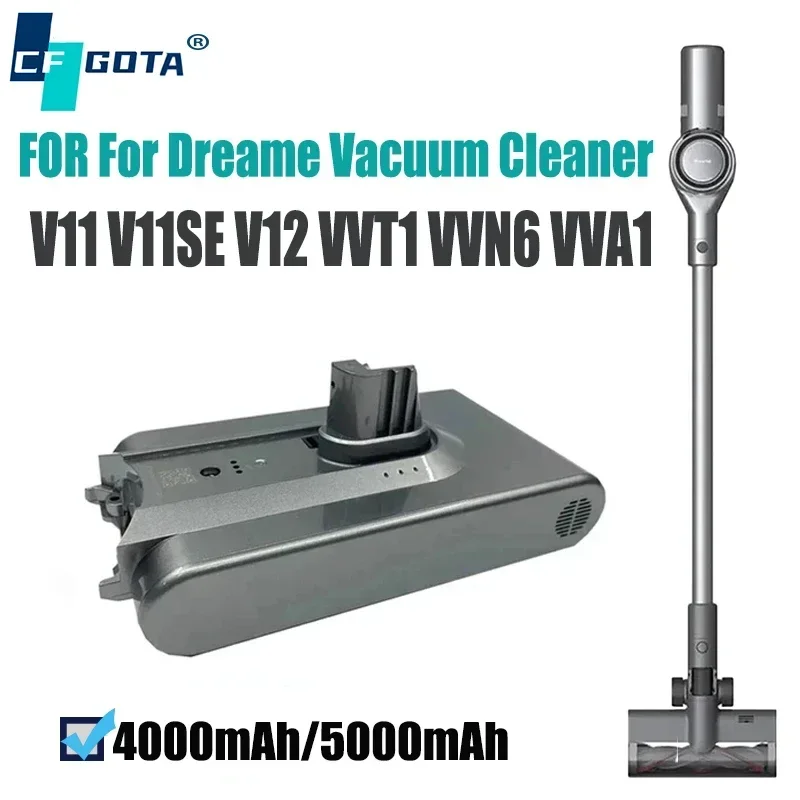 [Original] 25.2V 5000 mAh batéria pre Dreame V11 V11SE V12 VVT1 VVN Výmena vreckového batérie vreckového bezdrôtového vákuového čistiaceho príslušenstva