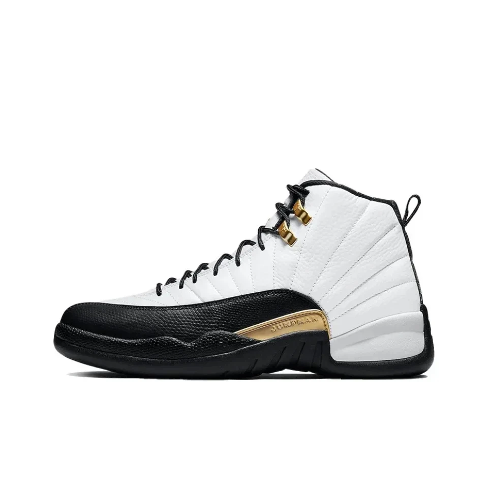 Original Air Jordan 12 pre mužské čierne a biele zlato klasické retro basketbalové tenisky 854262-001