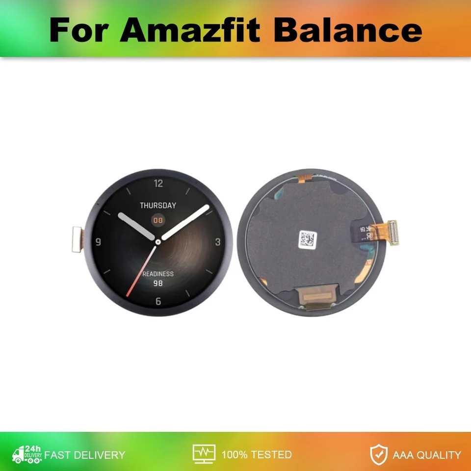 Original AMOLED pre AmazFit Balance LCD displej dotykovej obrazovky Digitalizátor Zostava výmeny pre Huami AmazFit Balance