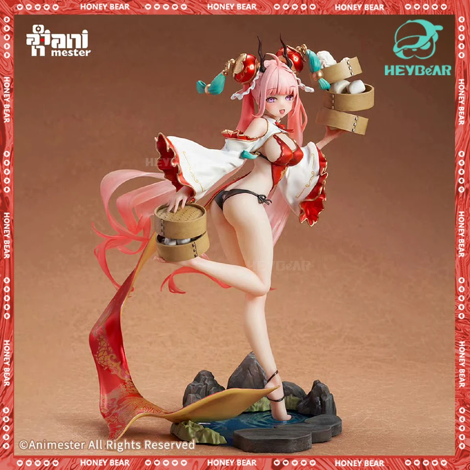 Original Animester Long Xiaoling postava Xiaoling Action Figure Dragon Nový rok pozdravový model Zhromaždenie Decor Hrace Hray Gift