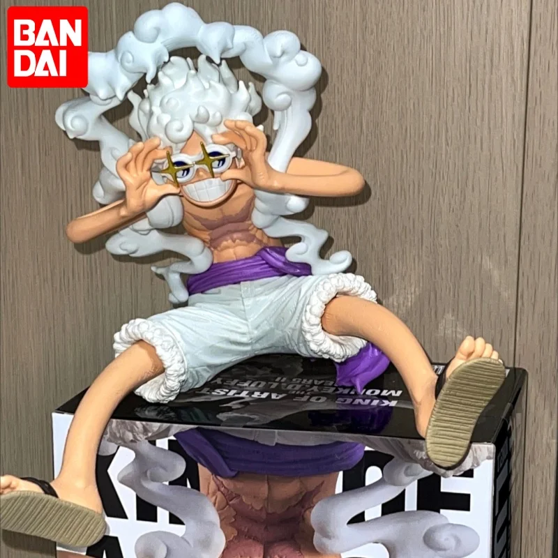 Original Bandai One Piece postava banpresto koa kráľ umelca Luffy Gear 5 akčná figurína anime model dekor