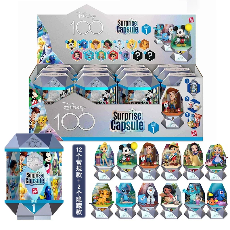 Original Disney 100. výročie anime slepá box Prekvapenie tajomnej skrinky figurína postava Mickey Disney Princess Children Darče