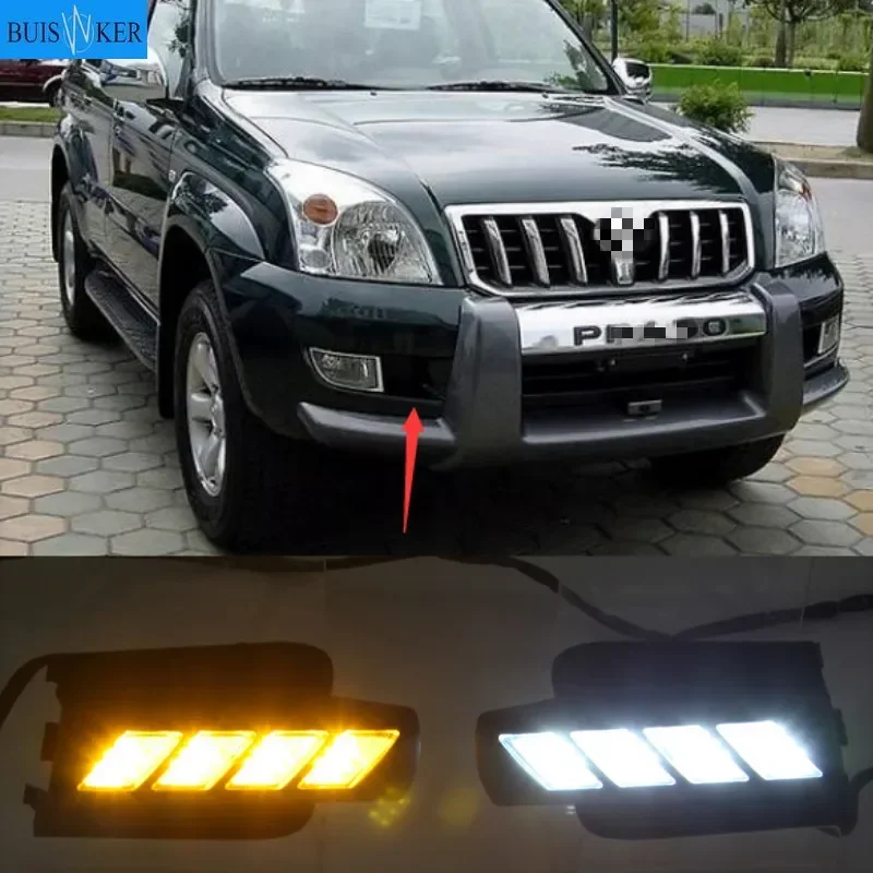 Original ESUSE LED DRL pre Toyota Land Cruiser Prado 120 GRJ120 TRJ120 FJ120 2003 ~ 2009
