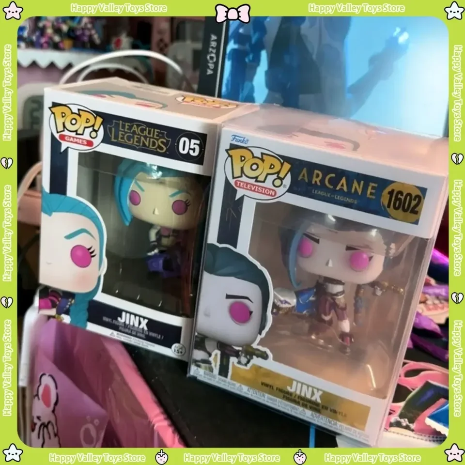 Original Funko pop anime Obrázok 10 cm liga legiend jinx VI Akčná figúrka q verzia Pop Model Doll Darček vianočné dieťa