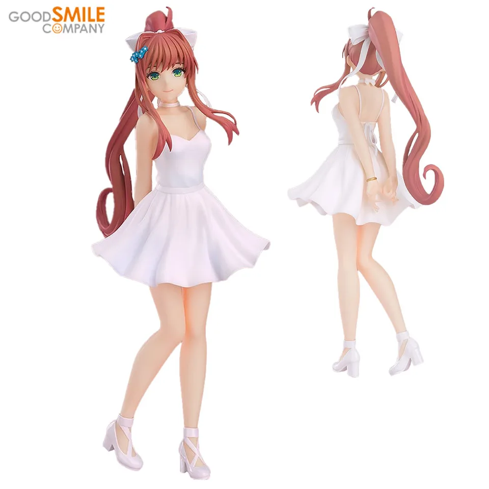 Original Good Smile Company Pop Up Parade - Biele šaty Ver Doki Doki Literature Club! - Monika Anime Figing Action Obrázok