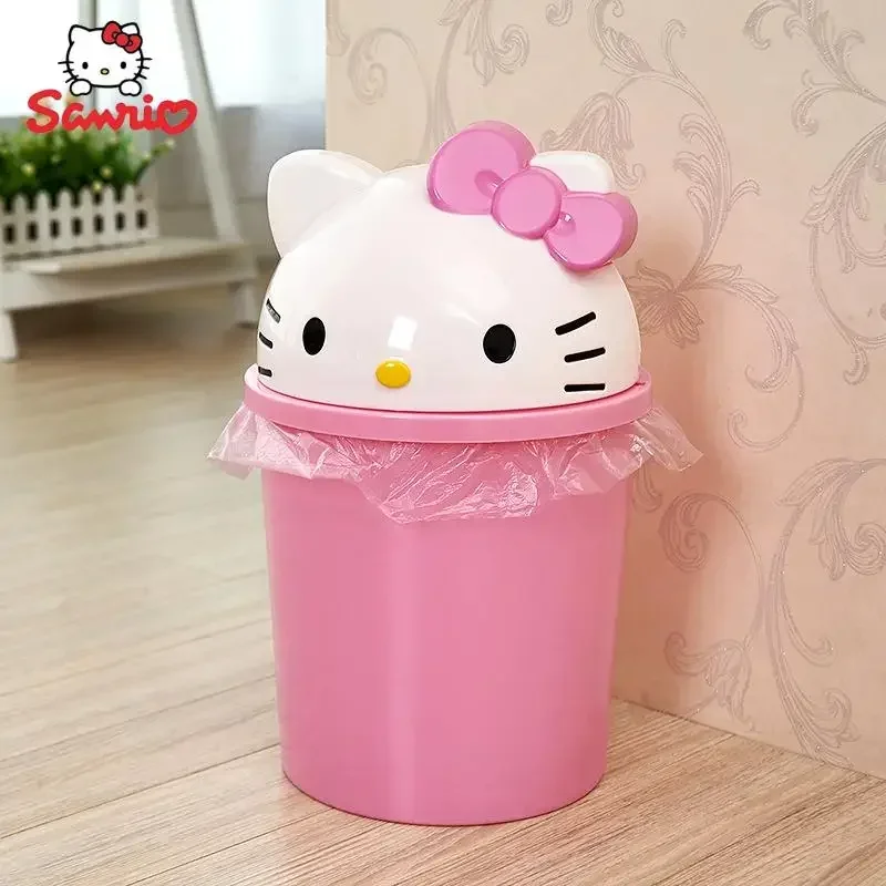Original Hello Kitty Požiarny odpadky môže odpadky odpadky Binsanrio Kawaii Trash Can Obýva