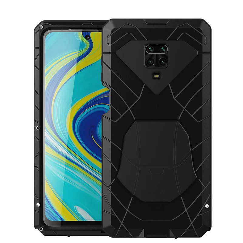 Original iMatch Hliník kovový kovový silikónový nárazový prípad pre Xiaomi Redmi Note 10 8