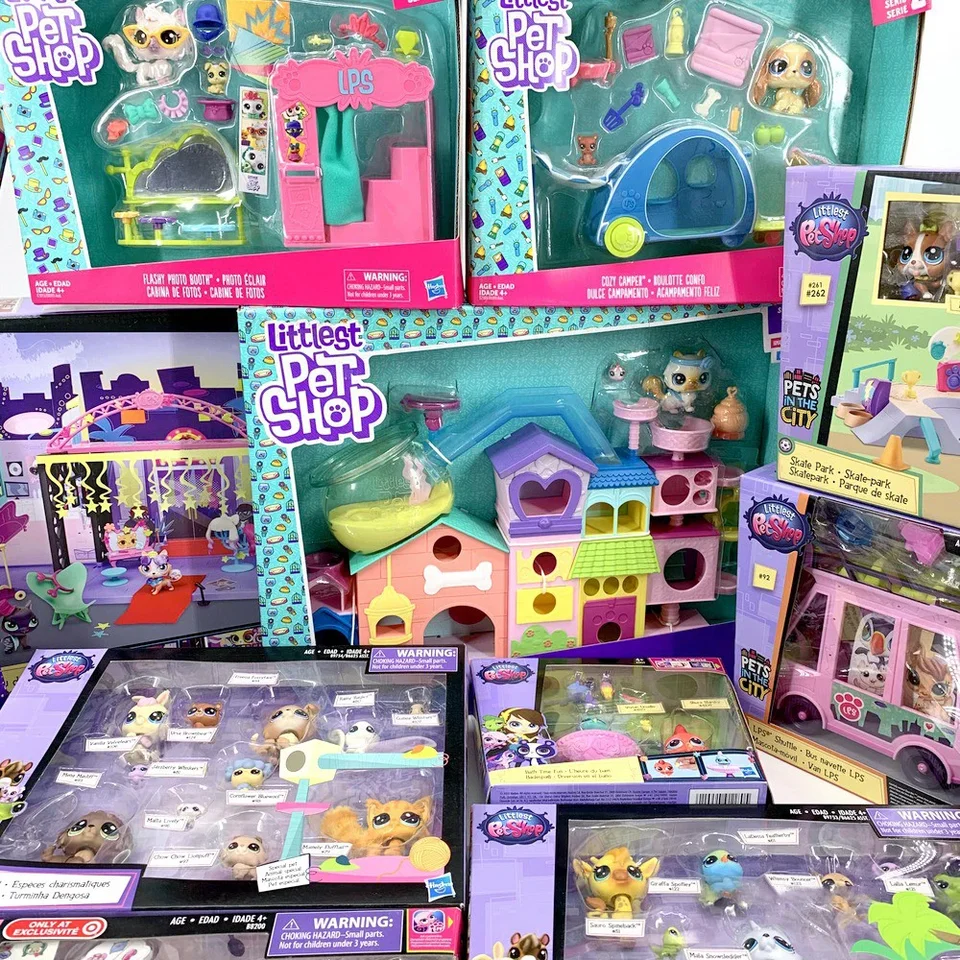 Original Littlest Pet Shop s boxom Originálne LPS Cat Hračky vzácne zbierka Vysoko kvalitná postava Model Pet Doll Girls Birthday Darček