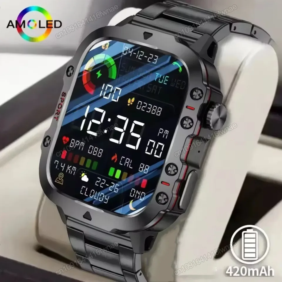 Original Men Smartwatch Flestlight Bluetooth Call Fitness Clock IP68 nepremokavá športová muži pre Xiaomi Android Smart Watch 2024