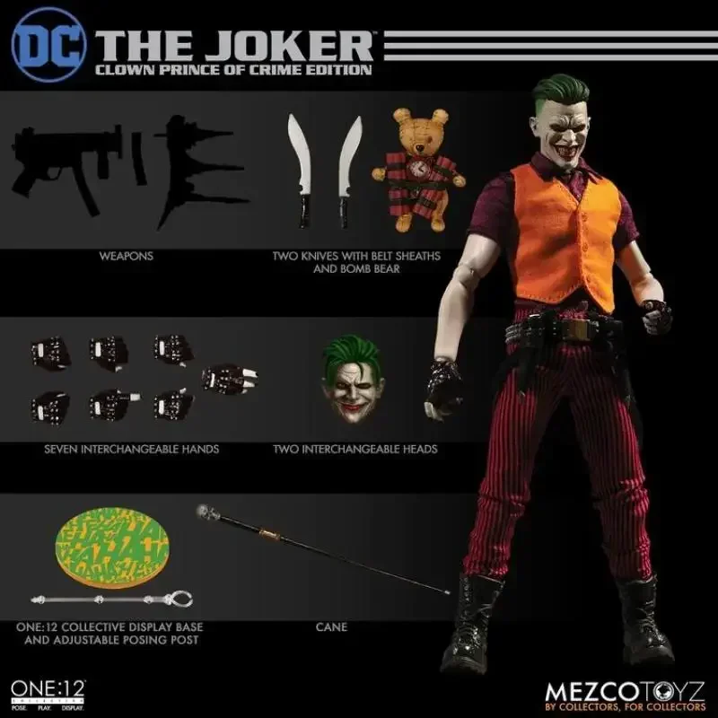 Original Mezco One: 12 Joker Anime Action Collection Figures Model Hračky darčeky pre deti