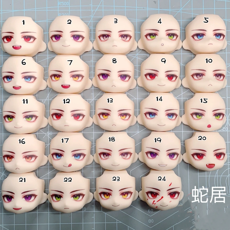 Original OB11 Face GSC 1/12 Doll Hand -Ručne vyrobená vodná nálepka na čelné dosky Game Cosplay Hray Accessories