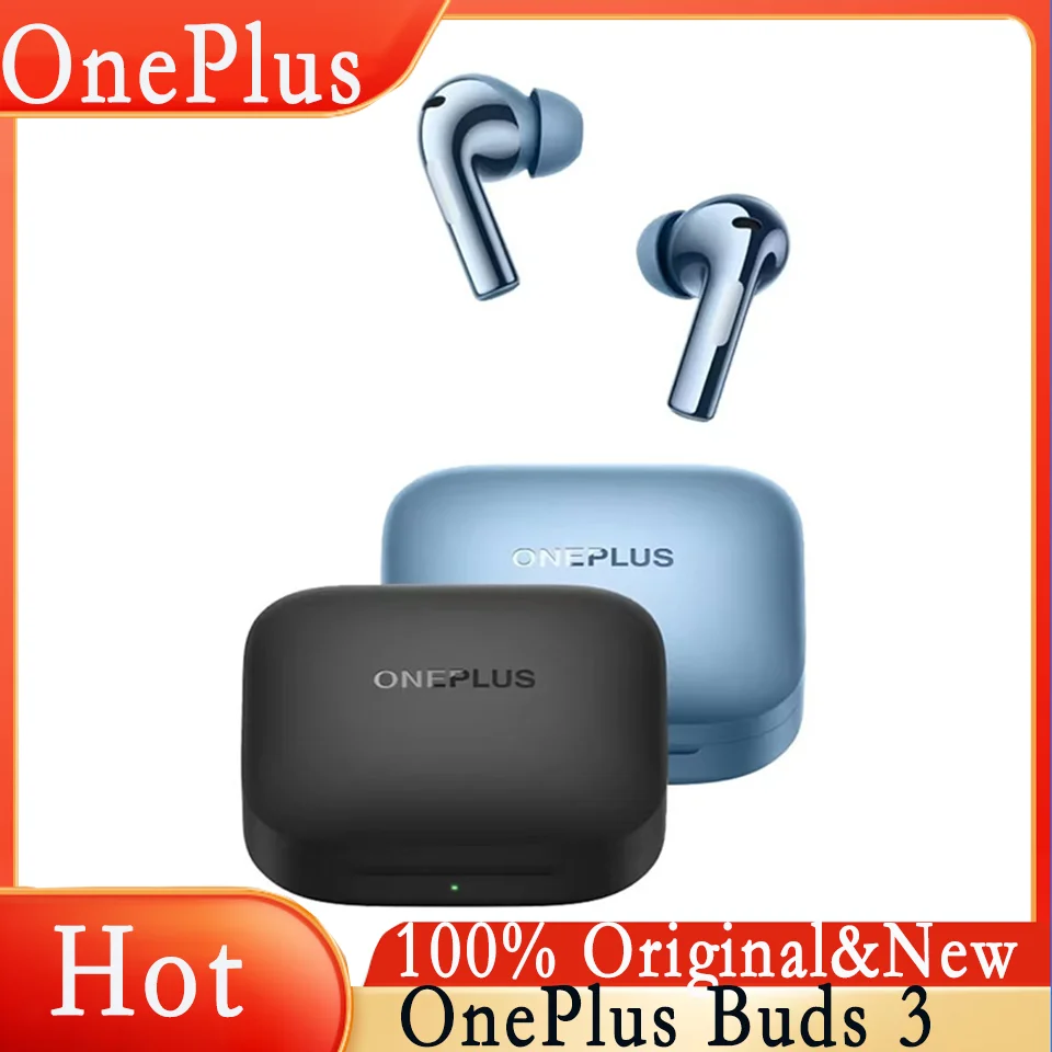 Original OnePlus Buds 3 TWS Wireless Bluetooth slúchadlá LHDC 5.0 49dB Aktívny hluk pre rukuje pre smartfón iPhone Huawei Xiaomi