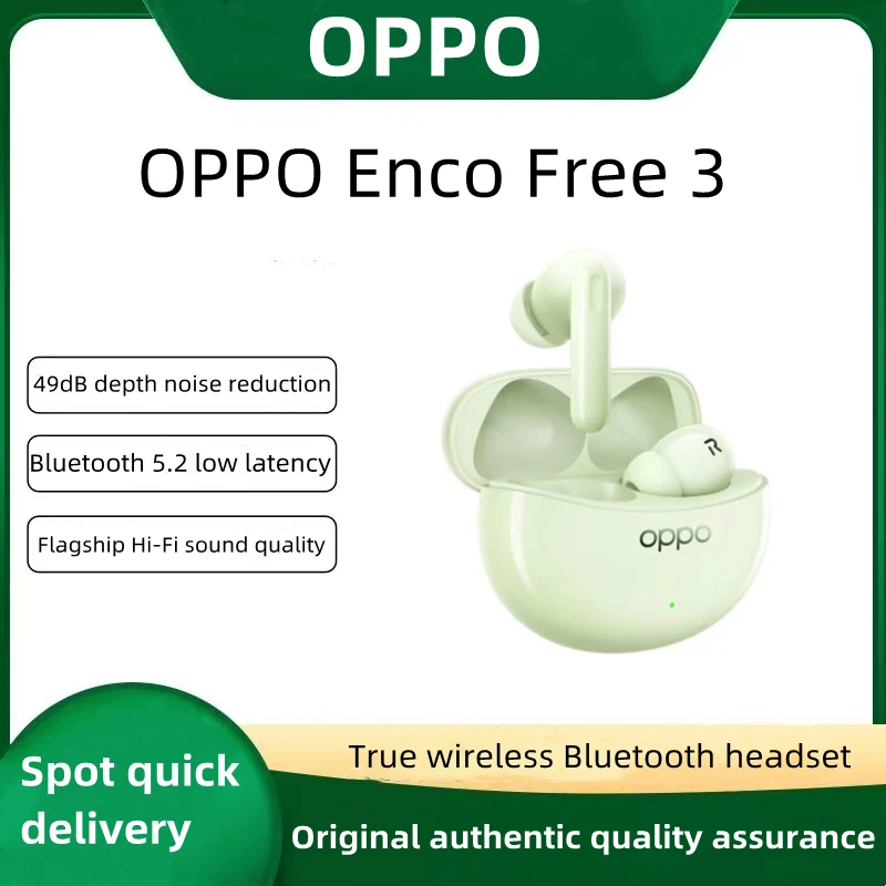 Original Oppo Enco zadarmo 3 Bluetooth Headset Semi-in-Ear Long Pohotovostné športové náhlavné súpravy Nové
