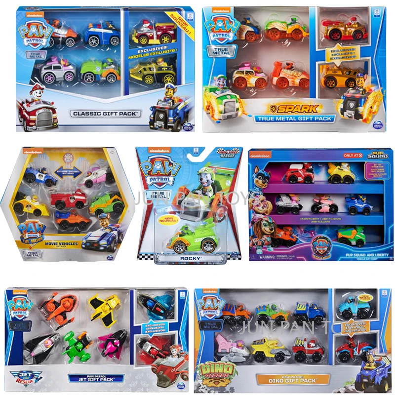 Original Paw Patrol Car Action Set Hračky Hračky Mighty Movie True Metal Collectible Classic Gift Pack Dino Rescue Kids Hračky