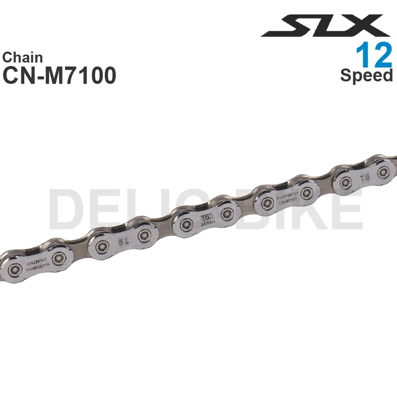Original Shimano SLX M7100- 12-stupňové reťazce bicyklov CN-M7100 SIL-TEC-MTB reťazec 116/126L s rýchlym odkazom