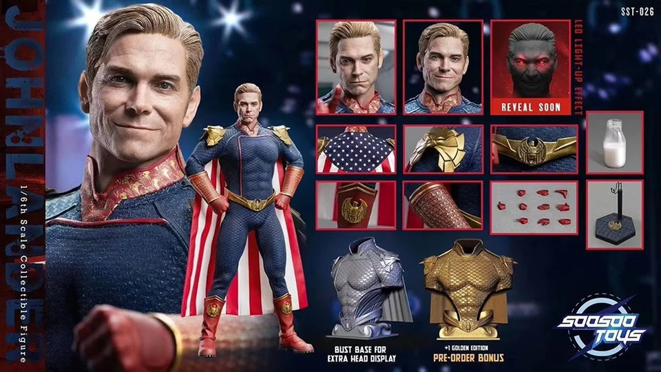 Original SoosooToys 1/6 30 cm John Protector Mothe The Boys 17cm Homelander Action Figure Figure Kids Hračky detský anime model
