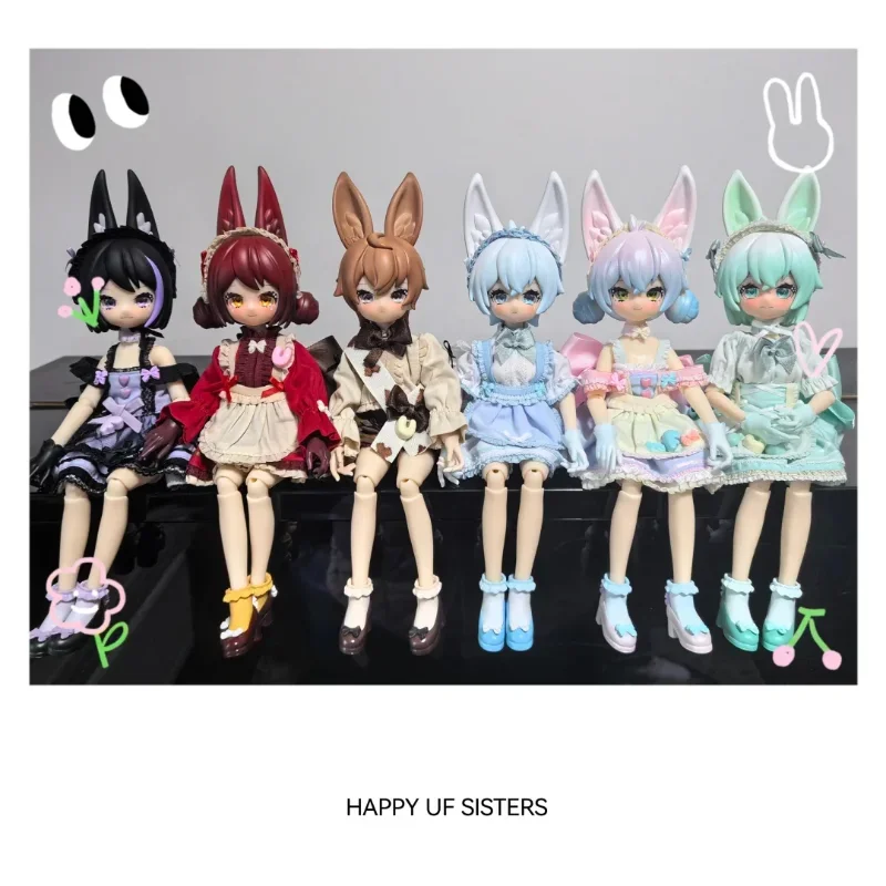 Original Ufdoll Mini Tea Series Moveble BJD Doll Limited Limite Limit výťahová séria dekorácie dekorácie stolové hračky figuríny