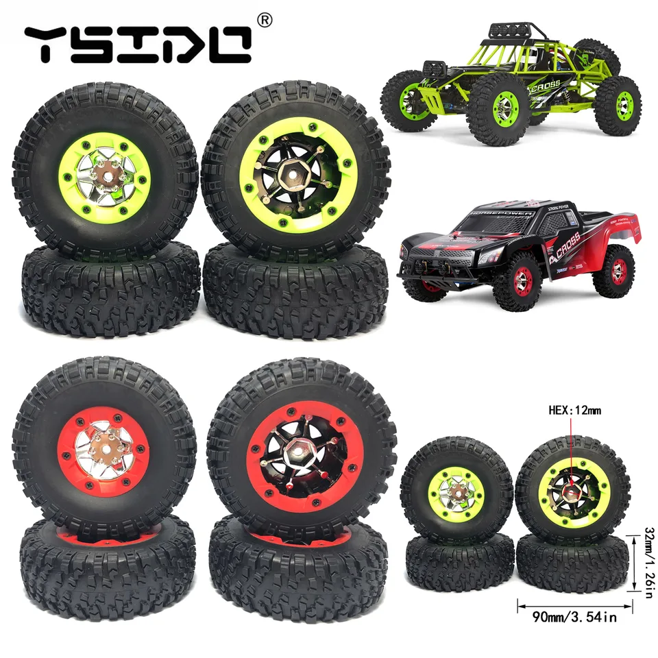 Original Wltoys 12428 12423 Guma RC Pneumatiky pre kolesá pre 124018 124019 144001 1/12 FY03 01/02/03/04/05 Q39 Q40 Q46 RC CAR CAR