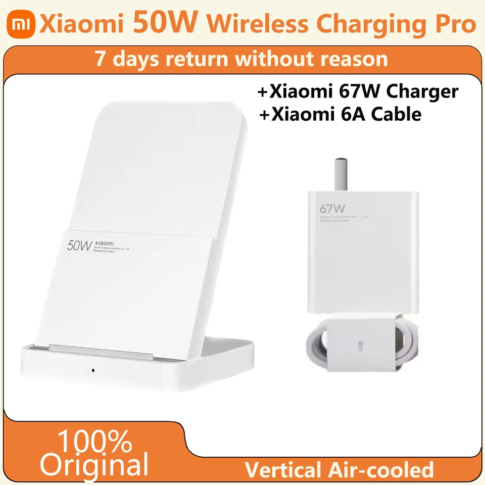 Original Xiaomi 50W Pro vertikálne bezdrôtové nabíjanie vzduchom chladenia rýchleho nabíjania QI Stojan pre Xiaomi 14/13/12s Ultra/10 Nový