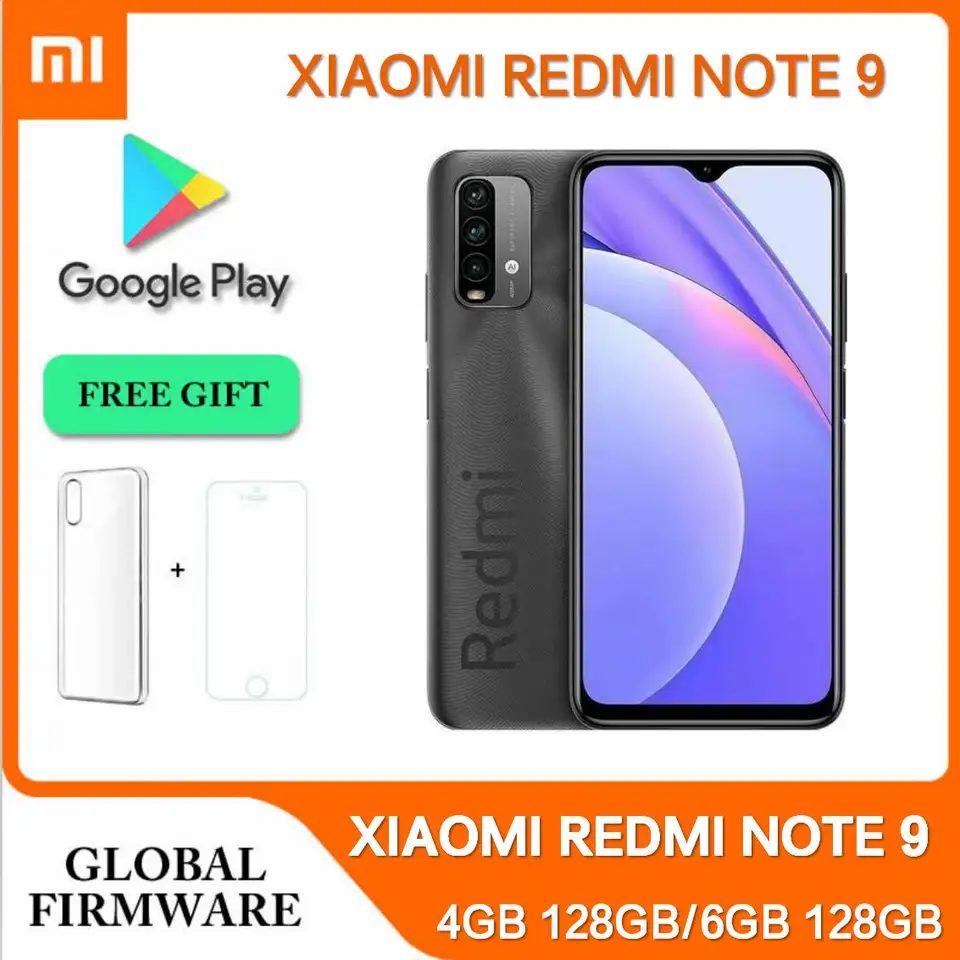 Original Xiaomi Redmi Poznámka 9/9T 6GB 128 GB Global ROM 6000MAH batérie Snapdragon 662 OCTA Core 48MP Camera Unlocked 4G Smartphone