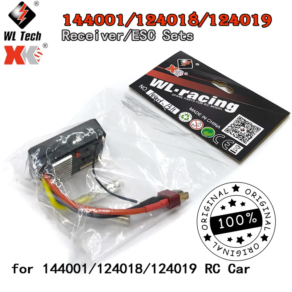 Original XKS 144001-1311 prijímač ESC 2in1 prijímací doska s ESC pre Wltoys 124019 124018 144001 4WD vysokorýchlostné pretekárske vozidlo RC CAR