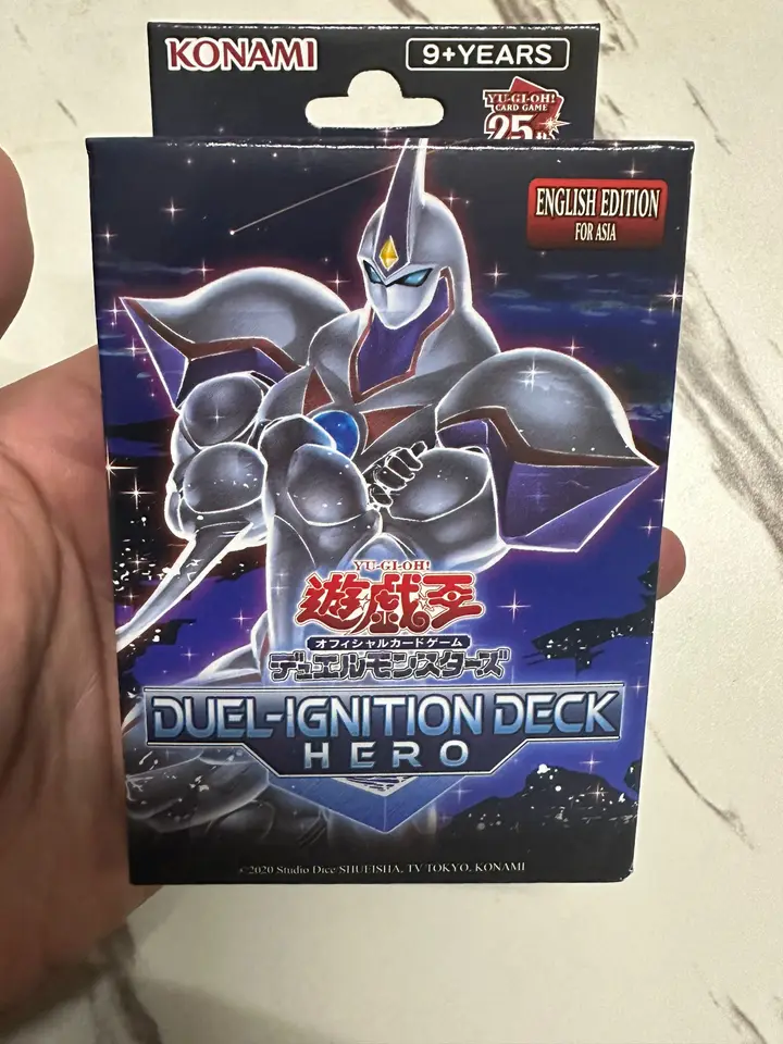 Original Yugioh Duel Monsters Duel Ignition Deck Hero Di01 Ázijská anglická zbierka zapečatená Booster Box