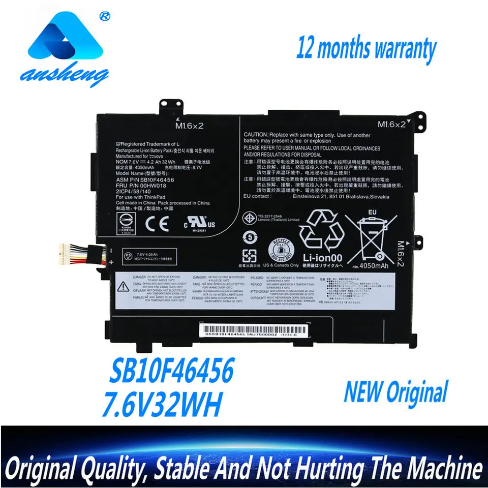 Originál 00HW016 00HW017 00HW018 00HW019 NAPLATÝ BATTERICKÝ PRE LENOVO ThinkPad 10 2nd /10 20E3 TP00064B SB10F46455 SB10F46456