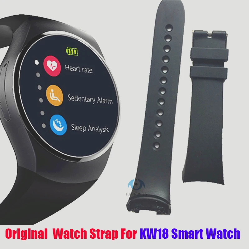 Originál KW18 Smart Watch Strap Belt Belt Silikone Bracelet Factory Direct 100% originálny módny remienok pre telefón s náramkami