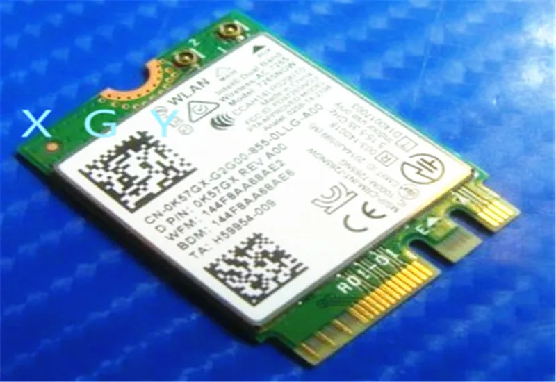 Originál pre Dell Latitude E5450 NAPOJECK WIFI/Bluetooth P/N 0K57GX K57GX 0K57GX DUAL BAND AC 7265 7265NGW 100% test OK OK