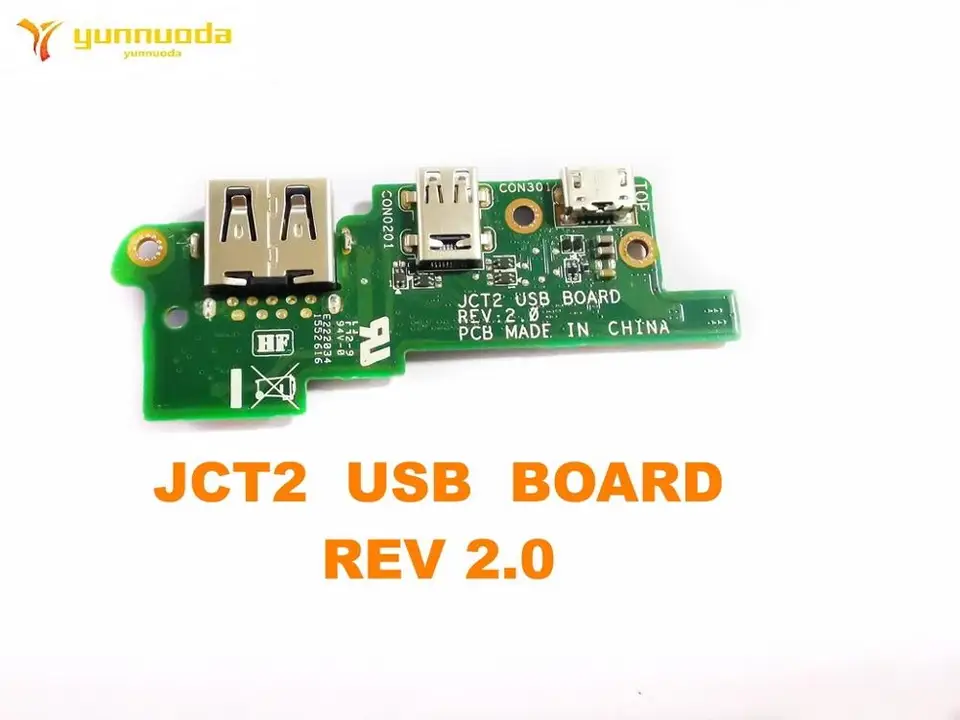 Originál pre miesto konania Dell 11 Pro 7140 Micro USB Mini HDMI Nabíjací port JCT2 USB Board Rev 2.0 Testovaná dobrá preprava zdarma
