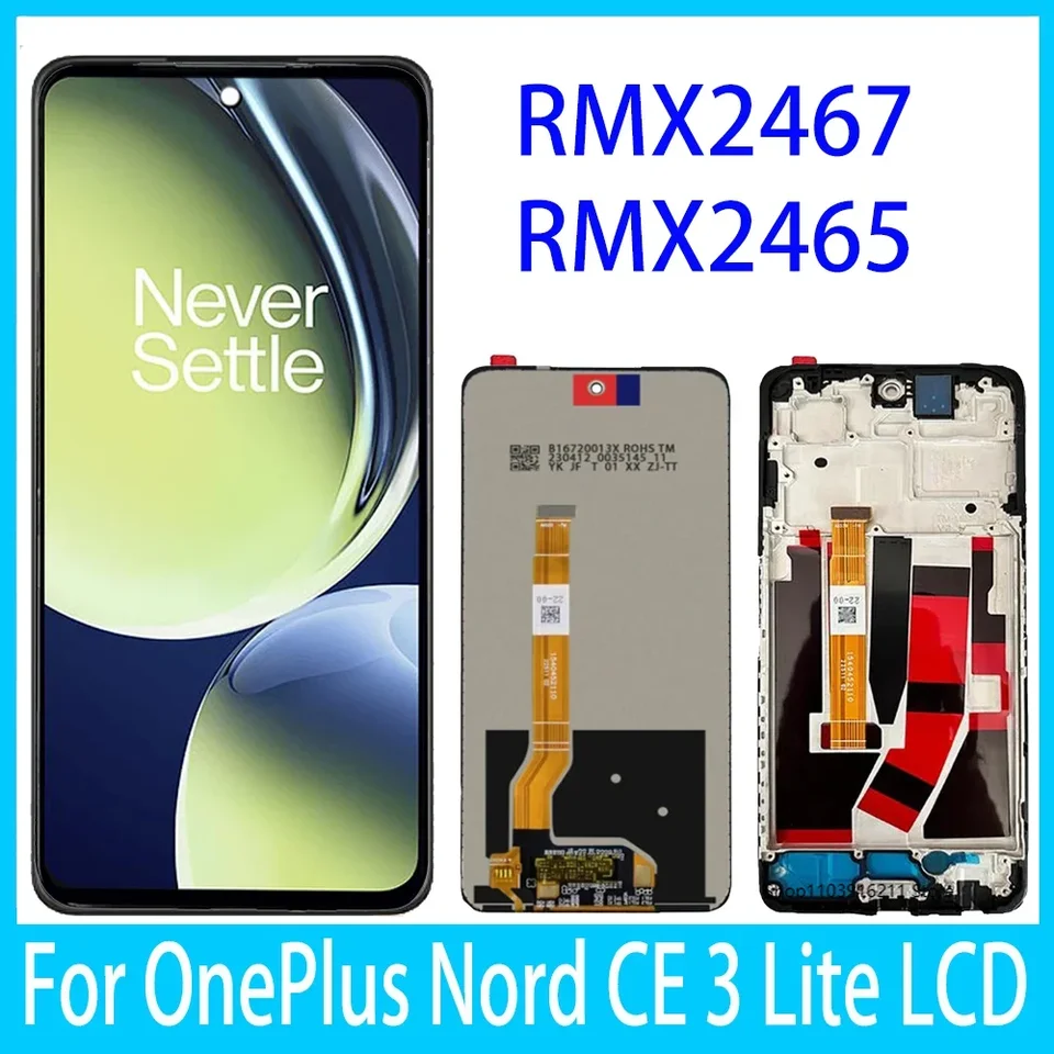 Originál pre OnePlus Nord CE 3 LITE LCD CPH2467 CPH2465 DISPONT DIGITÁRNE DIGITÁTORA PRE 1+ NORD CE 3 LITE LCD