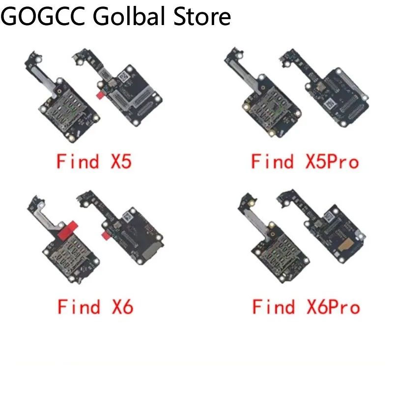 Originál pre OPPO Nájdite x2 x3 x5 x6 x7 ultra x8 x9 pro lite n n2 n3 flip 5g SIM karta slot slot misky Mikrofón Flex doska