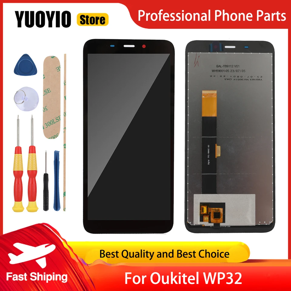 Originál pre OUKitel WP32 LCD displej a dotyková zostava digitalizátora obrazovky Výmena displej LCD +Nástroje