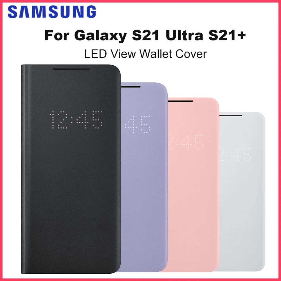 Originál pre Samsung Galaxy S21 Ultra S21+ Smart LED peňaženka SM-G998B SM-G996B SMART LED View Cover