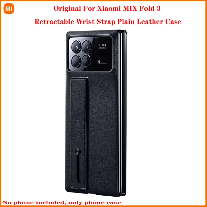 Originál pre Xiaomi Mix Zložte 3 Zaliateľný náramok Plain Plain kožené puzdro Chladné a pekné puzdro pre telefón pre Xiaomi Mix Zložte 3