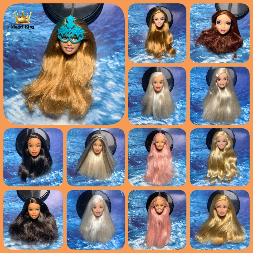 Originálna 1/6 zbierka vzácny rôzny make -up vyzerá dlhé kučeravé vlasové bábiky Fit 12 