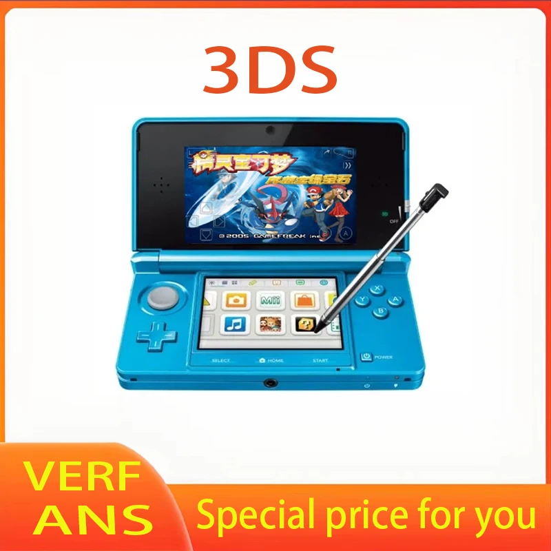 Originálna 3DS vrecková herná konzola, hrajte odomknuté bezplatné 3DS hry
