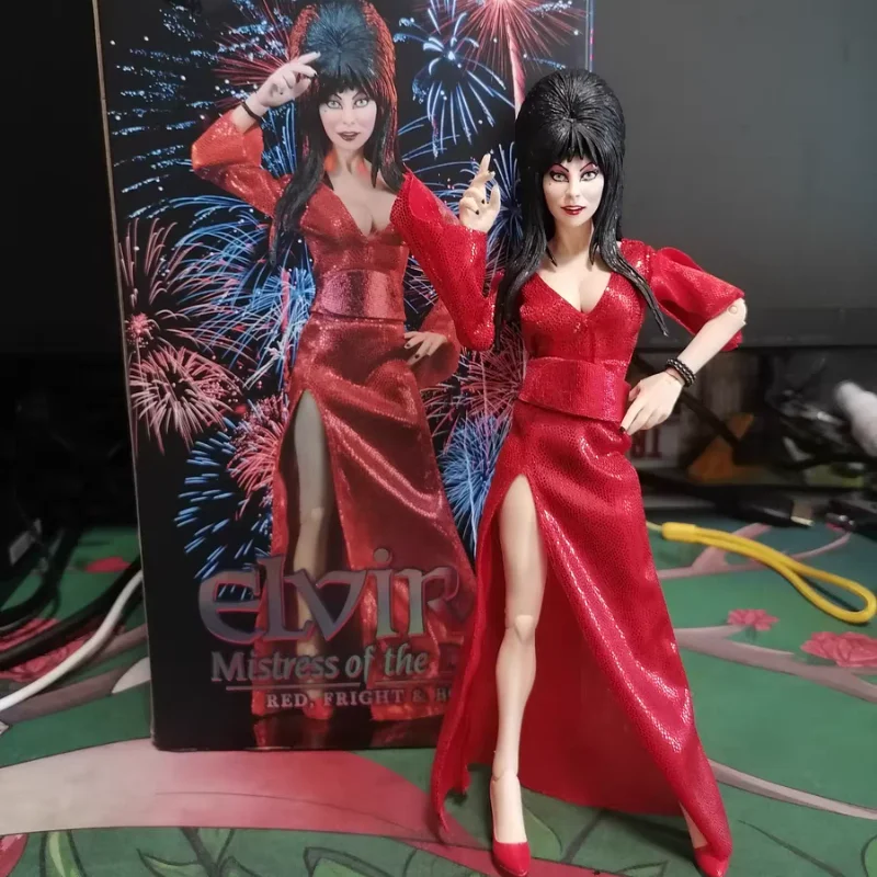 Originálna 8 palcová milenka Elvira neca z tmavej 56080 Akčná postava Red Fright and Boo Red Version Model Model detské darčeky na sklade