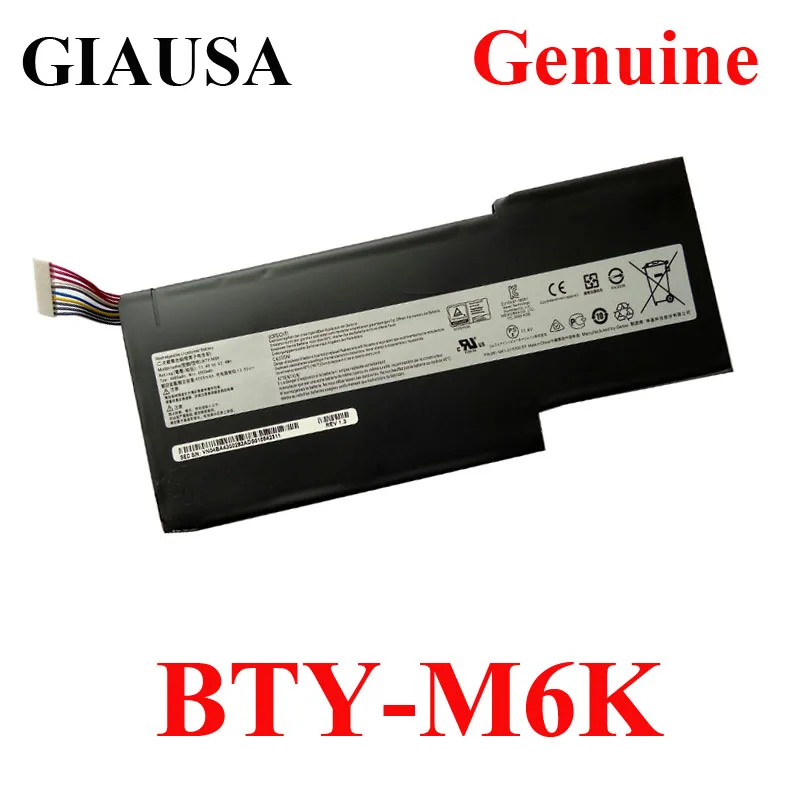 Originálna batéria notebooku BTY-M6K pre MSI MS-17B4 MS-16K3 GF63 Thin 8rd 8rd-031th 8RC GF75 Tenká 3. 8RC 9SC GF65 Thin 9SE/SX