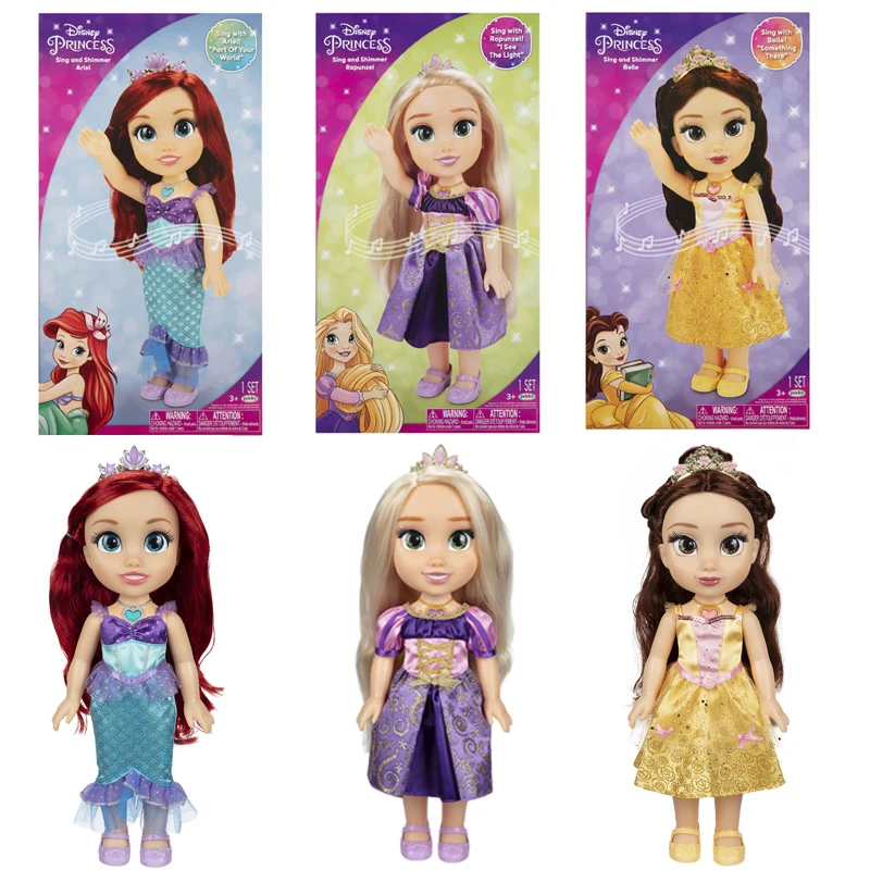Originálna Disney Princezná Sing and Shimmer Collection Salon Doll Princezná Ariel Kawaii Collectible Doll pre dievčatá darčeky pre deti