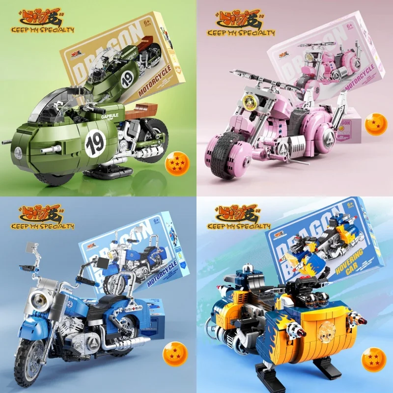 Originálna draka guľôčková kapsula Motocykel Motocykel opice King Animácia Periférna montážna hračka Model stolová dekorácia Darčeková hračka