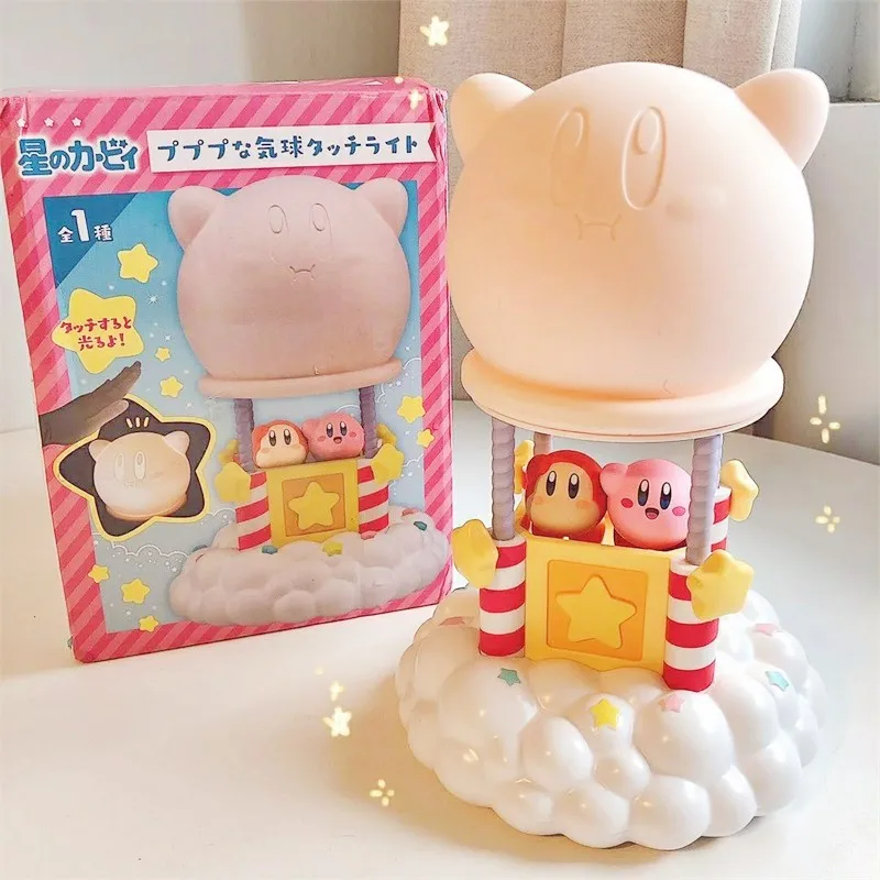 Originálna hviezda Kirby Night Light Music Box Kawaii Japonská anime tlieskajúca lampa Zbierky roztomilých PVC LED Anime Music Box