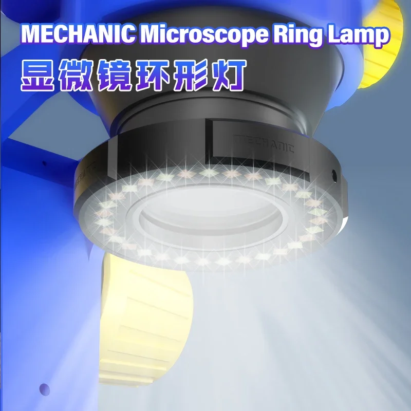 Originálna mechanická mikroskopia LS3 Ring Lamp 7W LED zdroja LED trojfarebná viacúrovňová nastavovacia žiarovka na ochranu očí