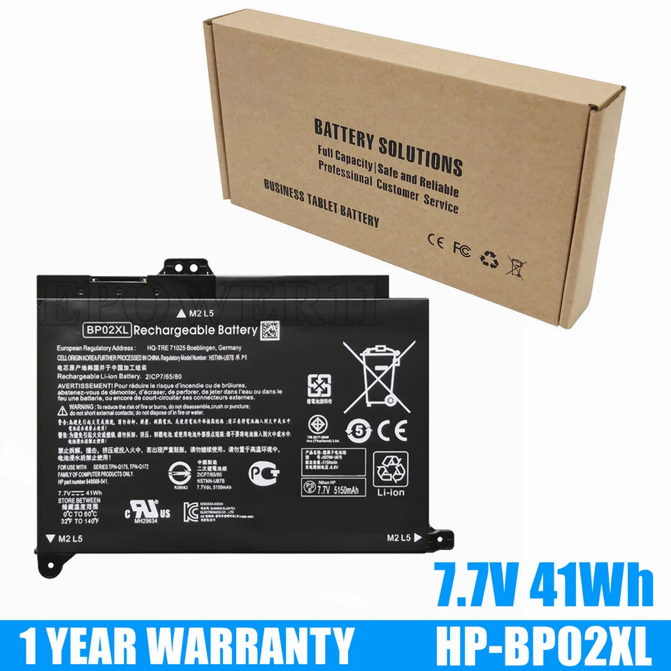 Originálna nová batéria BP02XL pre pavilón HP 15-AU 15-AW 849909-850 849569-421 849909-855 HSTNN-UB7B TPN-Q172