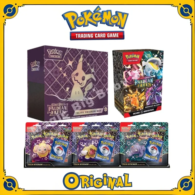 Originálna originálna pokémonová karta SV4.5 English US Edition Card Paldean Fates Grandmaster Box Replenish Bag Ptcg Pokemon