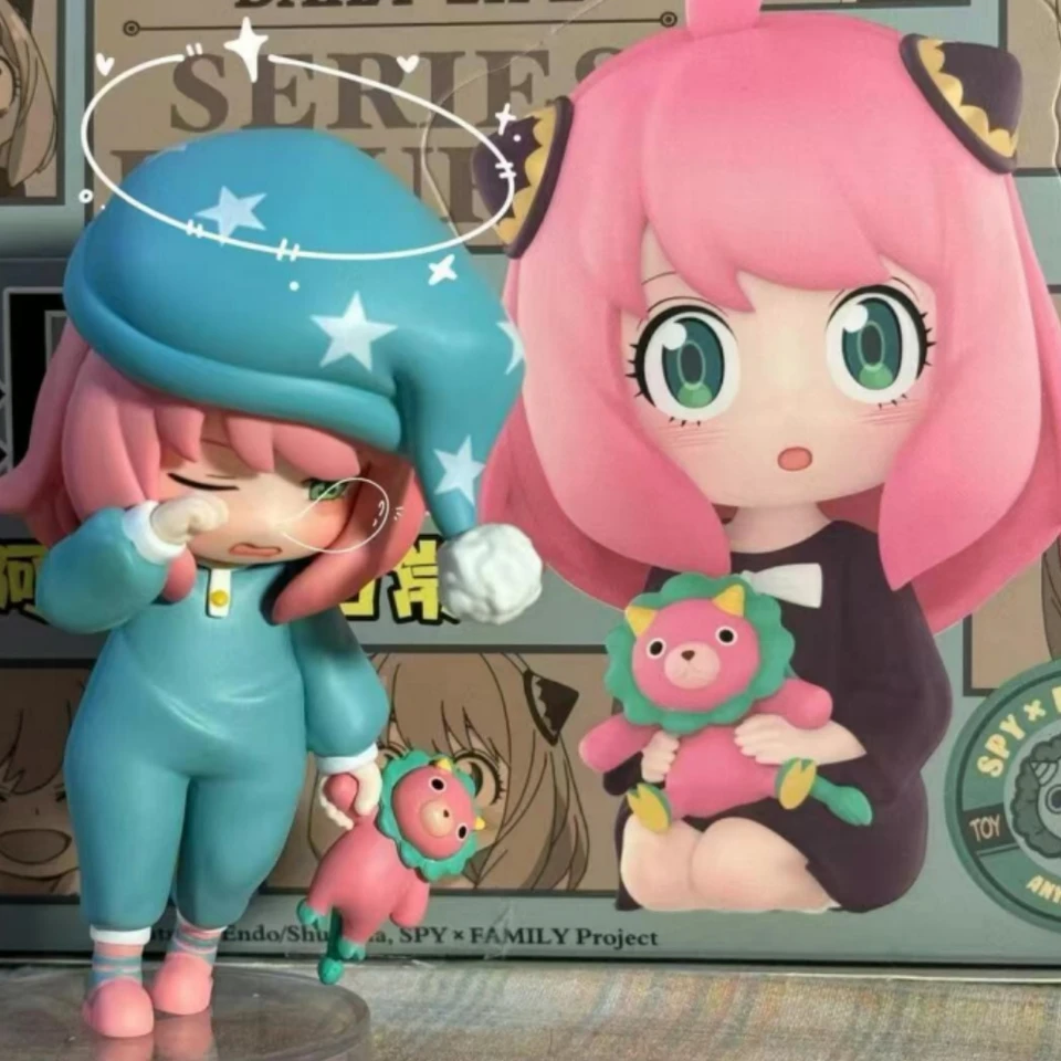 Originálna originálna séria slepých boxov špionážna bábika Tide Play Cute Desktop Dekorácie každodenného ručne vyrábaného cuteanme figure modelu
